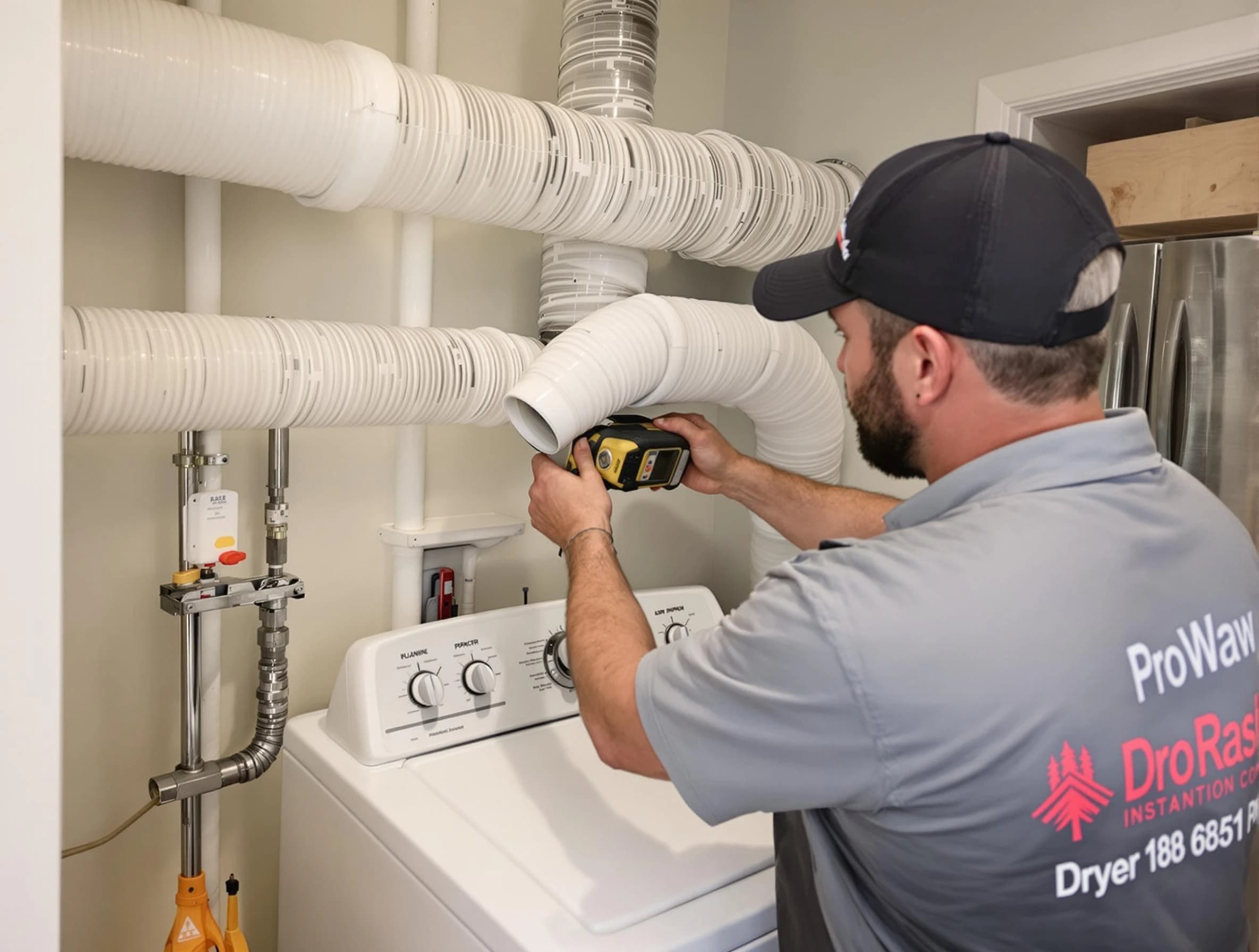 Professional dryer vent hose installation by Dunwoody Dryer Vent Cleaning in Dunwoody