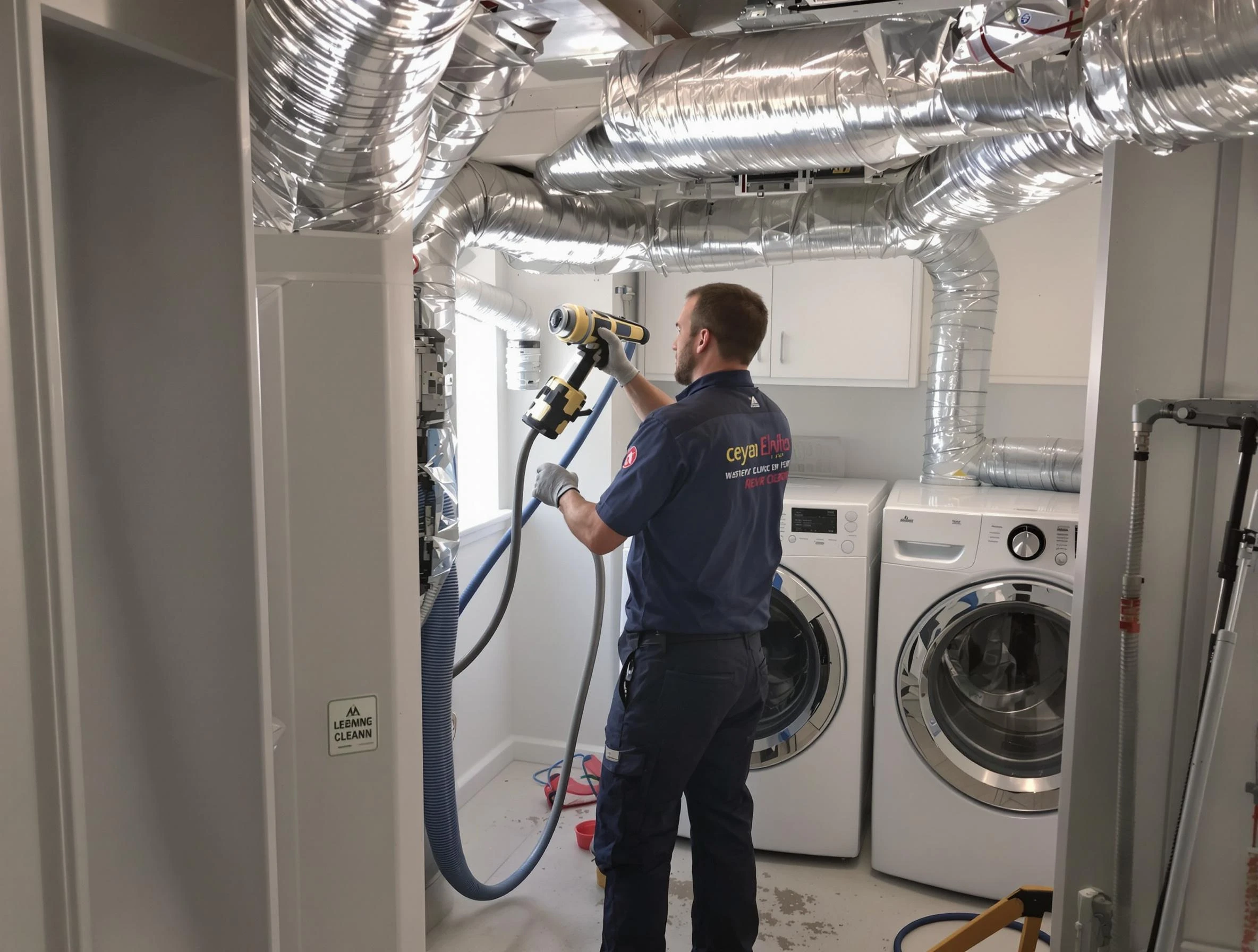 Dunwoody Dryer Vent Cleaning specialist using advanced equipment for thorough duct cleaning in Dunwoody